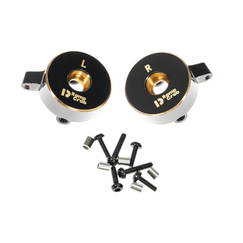RampCrab Brass Steering Knuckles RC Counterweights for 1/24 RC Crawler Axial SCX24 AX24 Upgrades Parts, Black Coating, 28g - size: 28g