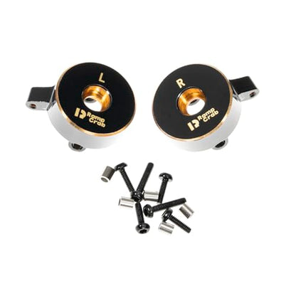 RampCrab Brass Steering Knuckles RC Counterweights for 1/24 RC Crawler Axial SCX24 AX24 Upgrades Parts, Black Coating, 28g - size: 28g