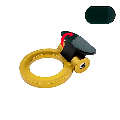 x xotic tech JDM Track Racing Style Bumper Trailer Tow Hook Ring Decoration Sticker Universal Fit All Car Truck SUV, Gold - color: Gold