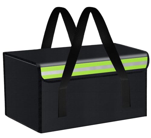 36*25*20cm Lipo Safe Bag Fireproof Bag for Lipo Battery Pack Storage Charging Transport,Home Office Travel Fireproof Safe Storage for Cash Valuables Jewelry Passport Power bank Lipo Battery - size: 360*250*200mm