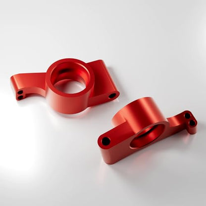 OGRC Aluminum Alloy Steering Knuckles, Caster Blocks C Hubs and Rear Hubs for 1/24 Losi Micro-B Buggy Upgrade Parts (Red) - color: Red