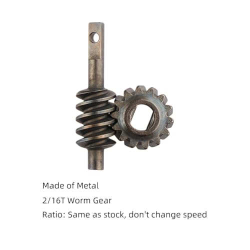 Aimrock 2-Set RC Steel Axle Worm Gear Set Upgrades for 1/30 Axial SCX30 RC Crawler (2/14T & 2/16T)