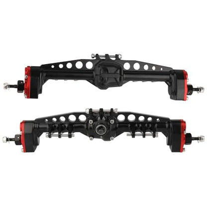CNC Metal Front and Rear Portal Axles for 1/10 RC Crawler Car Axial SCX10 III AXI03006 AXI03007 Wrangler JL AR45 Axle Upgrade Part (red) - color: Red