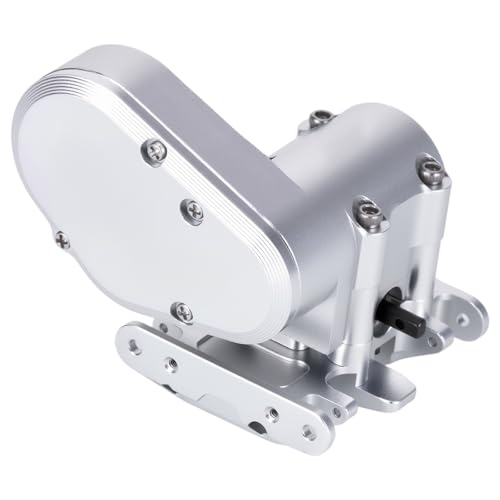 Ultralight Aluminum Transmission Skid Plate Kit,Gearbox with Metal Gears Set for 1/30 Axial SCX30 Upgrade Parts (Silver) - color: Silver