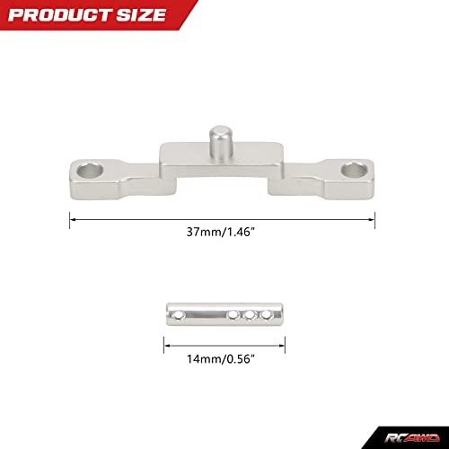 RCAWD SCX24 Body Post Front Upgrades for Axial, Body Mount Aluminum Parts for AXI00002 Silver - color: Silver