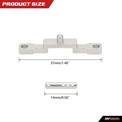 RCAWD SCX24 Body Post Front Upgrades for Axial, Body Mount Aluminum Parts for AXI00002 Silver - color: Silver