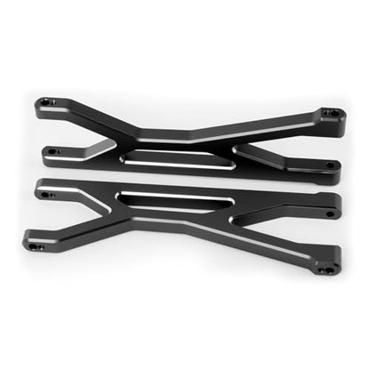 Aluminum Front Upper & Lower Suspension Arms Upgrades Set for 1/5 X-Maxx XMaxx RC Car (Black) - color: Black