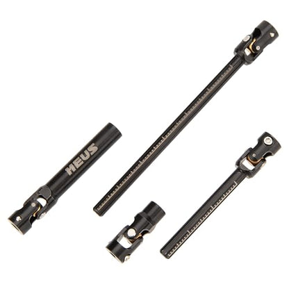 MEUS RACING SCX24 Driveshaft Cut to Length Driveshaft for 1/24 Axial SCX24 RC Crawler Car (Black) - color: Black