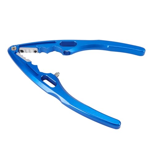 Universal RC Shock Pliers & Spring Clamp Tool w/Ball End Hex Driver - Aluminum Multi-Function for Shock Assembly & Turnbuckles - Fits 1/10 1/8 Scale RC Car Truck Buggy Rock Crawler (Blue)