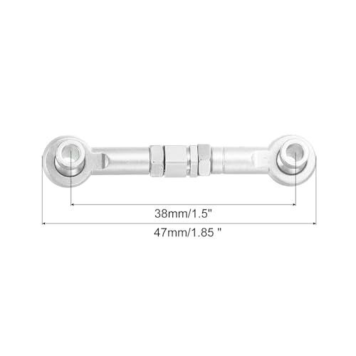 MECCANIXITY 4 Pcs Steering Servo Turnbuckle Rod RC Aluminum Alloy Linkages for HSP 1/10 94123 On-Road RC Car (Silver Tone, 38mm) - color: Silver Tone, size: 38mm