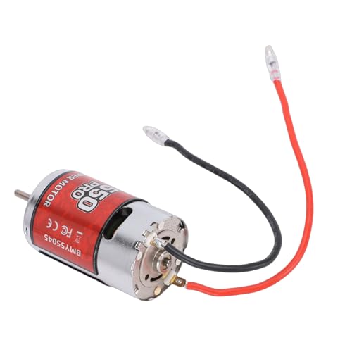 Zunate 550 45T Brushed Motor for RC Crawler Car and Boat, Stainless Steel Cover with Copper Components for Stable Power Output and Consistent Performance Specs