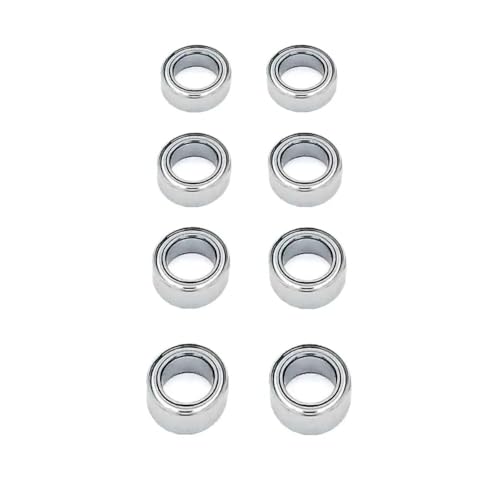 8pcs R168Z Bearing RC Car Upgrade Parts, Front Steering Cup and Rear Hub Bearings, for Hyper Go H14BM H16BM H16GT H16DR H16PL MJX 1/16 1/14 Series SCY 16101 16102 16103 RC Car (8PCs) - color: 8pcs