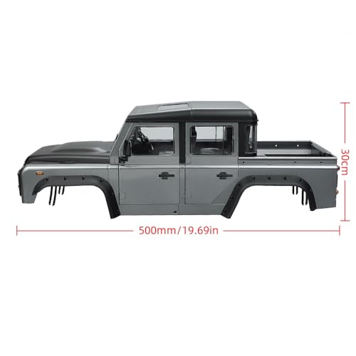 1/10 RC Land Rover Defender Pickup Hard Body Shell Kit-313mm Wheelbase Pickup Body for Axial SCX10 90046 TRX4 CC01 Capra RC Crawler Car (Army Green) - color: Army Green