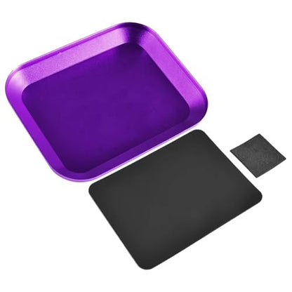 RC Car Parts 9IMOD RC Aluminium Alloy Magnetic Screw Tray Plate Storage for Airplane Car Boat Crawler for Model Repair Tool(Purple) - color: Purple