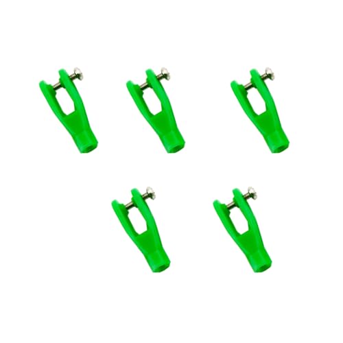 5PCS RC Airplane Servo Linkage Rod Clevis Coupler U-Shaped Nylon Clamp with Screws for RC Plane Helicopter DIY Model Aircraft Pushrod Connecting Part (for 2mm Rod Green) - style: For 2mm Rod Green