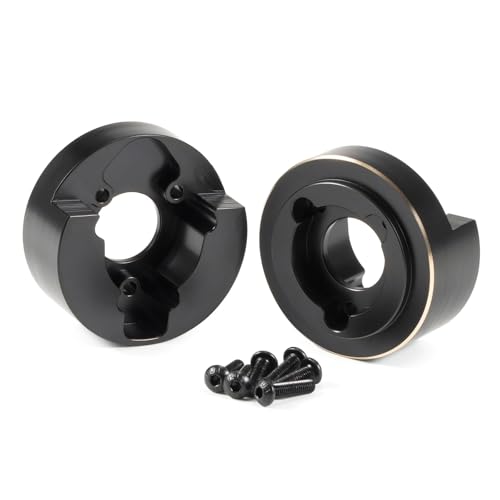 Machined Brass Portal Knuckle Weights - Low Offset for Vanquish Currie Portal F9 SCX10-II and VS4-10 Ultra Offset Front Axle - 128g Each, Low Center of Gravity Upgrade