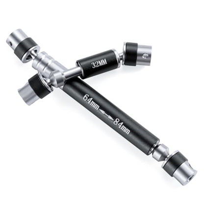 RCLIONS Stainless Steel RC Drive Shaft 32+64mm Driveshaft Upgrade for 1/24th AXIAL SCX24 AXI90081 Deadbolt AXI00004 4WD Rock Crawler Car Parts (Black) - color: Black