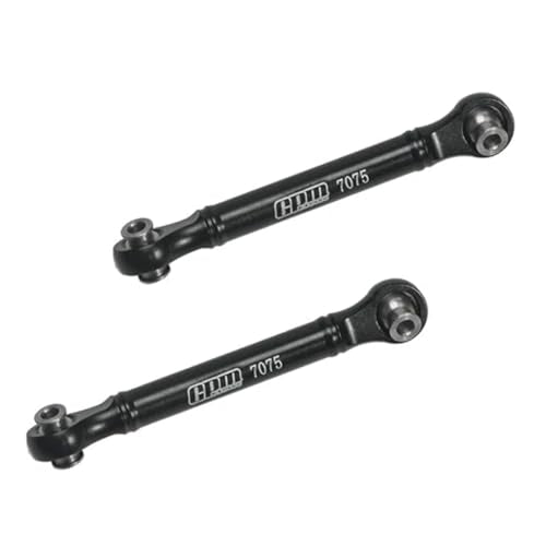 GPM Upgrades Aluminum 7075 Front Steering Link Rod for 1/8 Mojave 4X4 4S Blx Desert Truck Rtr-Ara4404T1/T2 (Black) - color: Black