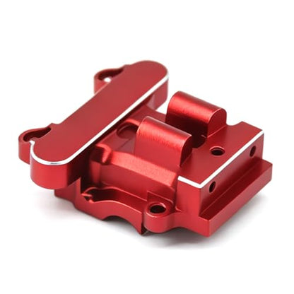 Aluminum Upgrade Parts Set for ARRMA 1/16 Mini Kraton 3S, Front/Rear Upper/Lower Arm, Gearbox Cover, Wing, Steering Link (Red Front Gearbox Cover) - color: Red Front Gearbox Cover