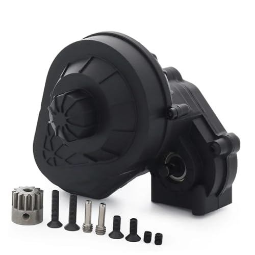 1/10 RC Transmission,Complete Gearbox with Gears Set for Axial SCX10 SCX10 II 90046 Crawler Car Upgrade Part (Black) - color: Black
