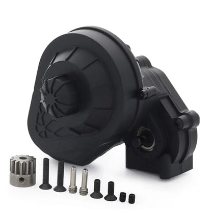 1/10 RC Transmission,Complete Gearbox with Gears Set for Axial SCX10 SCX10 II 90046 Crawler Car Upgrade Part (Black) - color: Black