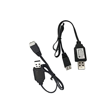 7.4V USB RC Battery Charger 2 Pack, XH-3P Smart Charger for SCX24 SCX10 2S LiPo 100-2000mAh, Overcharge Protection LED Indicator, Compatible RC Car Truck Boat Drone, 1A Output