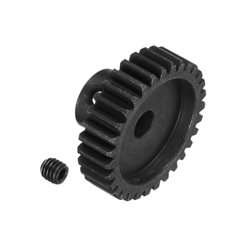 MECCANIXITY RC 32P Hardened Pinion Gear 5mm Shaft, 31T Motor Gears Carbon Steel for 1/10 RC Model Car Boat Drone - style: 31T