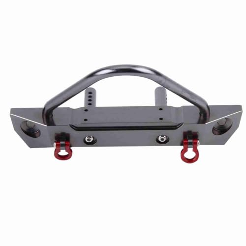 Axial SCX10 Front Bumper Upgrade Part, CNC Machined Aluminum Alloy RC Bumper with Winch Mount for 1/10 Scale and MST SCX10 II Crawler