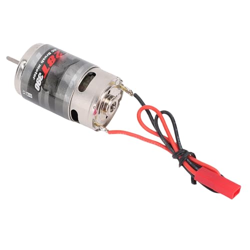 VINGVO 390 Brushed Motor, 28T High Speed RC Motor with Blue Heatsink, Universal Direct Solder Tabs for 1:10 1:12 :14 :16 :24 RC Crawler Cars