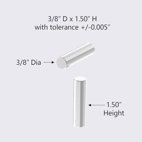 Very Powerful Cylinder Rare Earth Magnets, 3/8" D x 1-1/2" H - 8 Pack, Super Strong Neodymium Cylindrical Magnet, Mighty Magnet for Nail Polish, Strong Magnetic Rod for DIY Craft Magnets