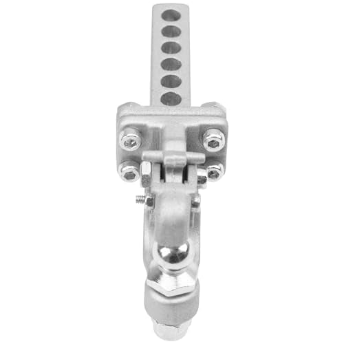 ShareGoo Metal Hitch Trailer Hook Simulation Climbing Tow Shackles Compatible with Traxxas TRX-4 90046 90047 SCX10 1:10 RC Crawler Car,Sliver