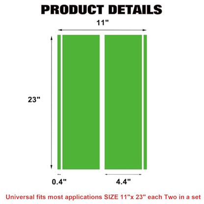 x xotic tech Fender Stripes Hash Marks KK Vinyl Decal Universal for Car Truck Sticker Racing Stripe 11"x23" (Green) - color: Green