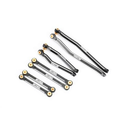 RCAWD CR18P High Clearance Tie Rods Set RC Linkage for Hobby Plus Rock Van, Trail Hunter, EVO Harvest, FUR-2411 Upgrades Parts Black - color: Black