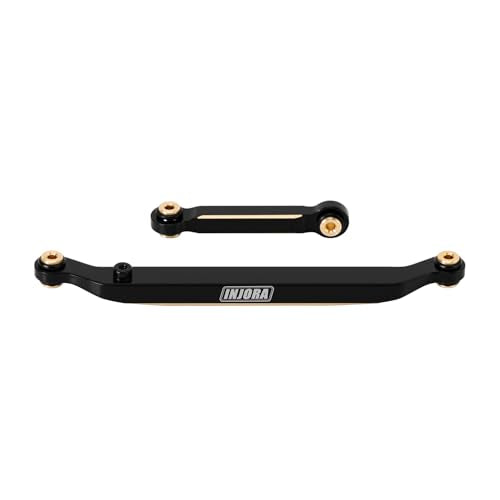 INJORA Black Brass Steering Links 14g for 1/24 RC Axial SCX24 Upgrade - color: Black