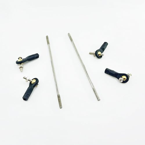 2PCS RC Toy Push Rod Adjustable Tie Rods Ball Head Joint Servo Linkage Link Rod for RC Airplane Helicopter Car Boat DIY Model Toy Parts (M3x100mm) - style: M3x100mm