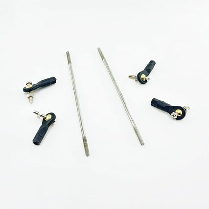 2PCS RC Toy Push Rod Adjustable Tie Rods Ball Head Joint Servo Linkage Link Rod for RC Airplane Helicopter Car Boat DIY Model Toy Parts (M3x100mm) - style: M3x100mm