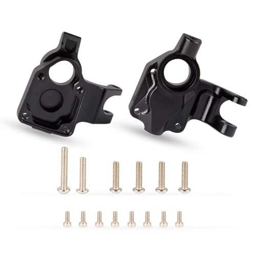 RC Steering Knuckle Block for Axial for Capra for UTB 18 1/18 CNC Aluminum Portal Axle Steering Knuckles Set RC for Racing Crawler Car Accessories(Black) - size: Black