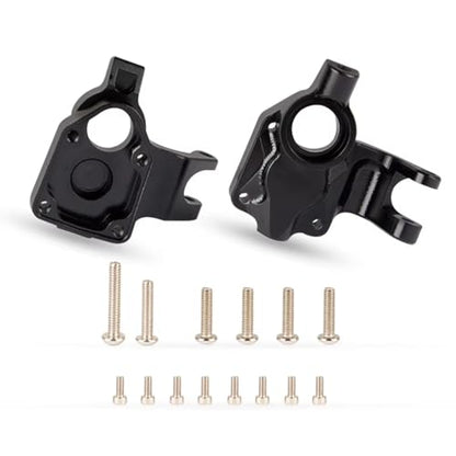 RC Steering Knuckle Block for Axial for Capra for UTB 18 1/18 CNC Aluminum Portal Axle Steering Knuckles Set RC for Racing Crawler Car Accessories(Black) - size: Black