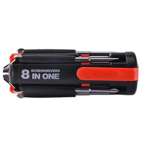 8-in-1 Multi-Function Screwdriver Set | 6 LED Flashlights, Assorted Bits