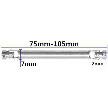 2Pcs Vgoohobby 2mm 3mm 4mm Metal RC Drive Shaft CVD Driveshaft Compatible with WLtoys Axial MN Model WPL Tamiya 1/24 1/18 1/16 1/14 1/12 RC Military Crawler Car Tractor Truck (75-105mm 3-3) - color: 75-105mm 3-3