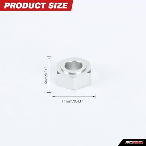RCAWD Baja Rey Wheel Hex Hub for Losi 1/10 Baja Rey 4WD 1/10 Hammer Rey U4 Rock Racer Upgrades Part