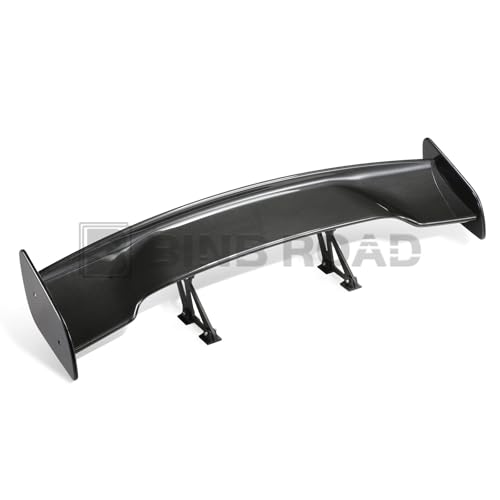 57" Car Rear GT Wing Spoiler, ABS & Aluminum Alloy Universal Rear Spoiler with Adjustable Bracket, Carbon Fiber - style: Carbon Fiber