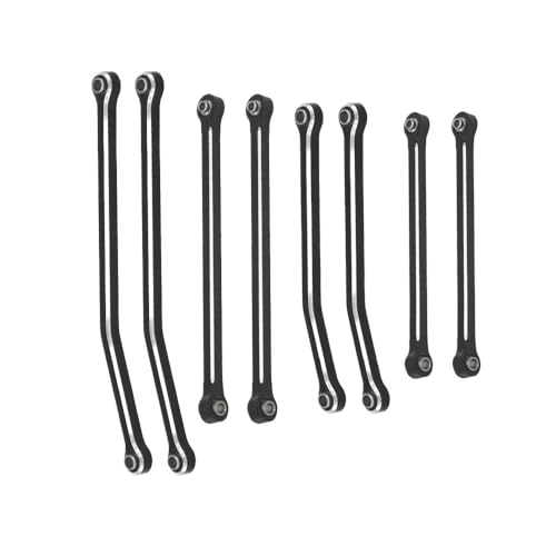 Hobby Details Aluminum Rear Axle Gear Box Skid Link Wheel Upgrade Set for 1/30 Axial SCX30 Jeep Wrangler RC Cars, Black and Gold (Skid Link Rods) - color: Skid Link Rods