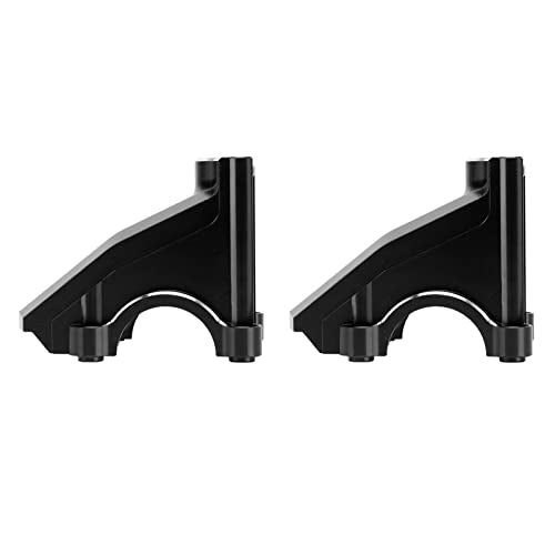TUORE Front Rear Differential Cover, 2pcs Replacement Light Weight High Strength Aluminum Alloy RC Car Gearbox Housing for RC Car (Black)