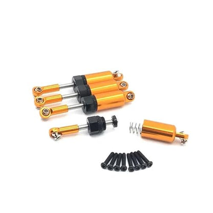 RC Crawlers Components For HSP 18321 18322 18311 18312 18301 18302 Metal Oil Shock Absorber Damper 1/18 RC Car Upgrade Parts Replacement Accessories(Yellow) - color: Yellow