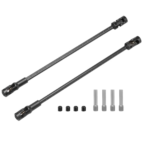 daitoku Driveshaft Universal Joint Drive Shaft 68-229mm Free to Cut Length for SCX10 I II III TRX4 Capra 1/10 LCG DIY RC Upgrade Parts - Black - color: Black