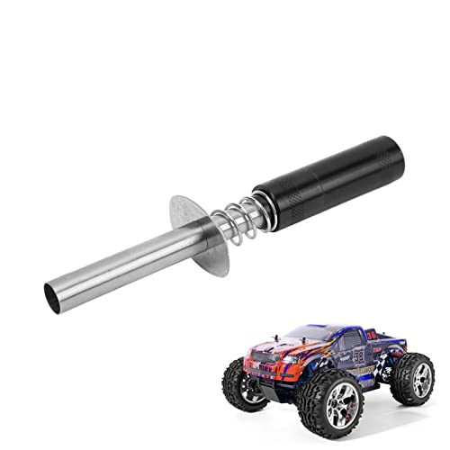 Glow Plug Igniter RC Starter Kit with N3 Glow Plug, RC Engine Igniter for Methanol Fuel Oil Powered Vehicles, Aluminum Alloy Glow Plug Starter for HSP 80103 RC Car, Aircraft, Ships (Black) - color: Black