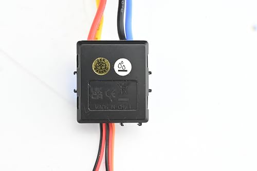 Waterproof Brushed 60A ESC Electronic Speed Controller for 1/10 Traxxas HPI Redcat Tamiya RC Truck, Buggy, Short Course Truck and Rock Crawler