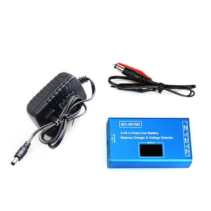 High Performance BC-4S15D RC Balance Charger with LED Display Lithium Battery Charger with Cable and Power Adapter for Remote Control Toys/Aircraft Models/Car Models