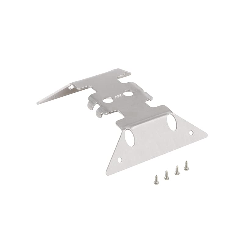 KYX Racing Stainless Steel Chassis Protective Plate Skid Plate Guard Upgrades Accessories for 1/24 RC Crawler Car Axial AX24